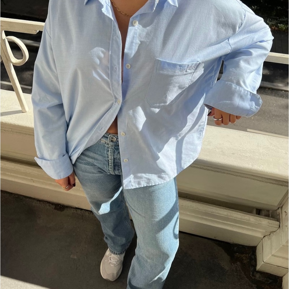 DJERF AVE - Breezy Shirt in Blue